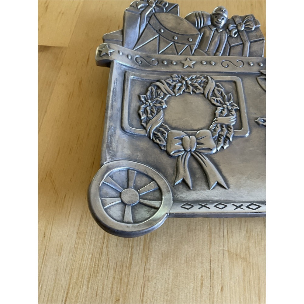 Vintage Home For The Holidays Christmas TRAIN Aluminum Candy Dish 1997 - Picture 4 of 7